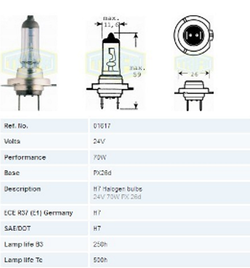 Εικόνα από ΛΑΜΠΑ Η7 24V 70W   PX26d  TRIFA